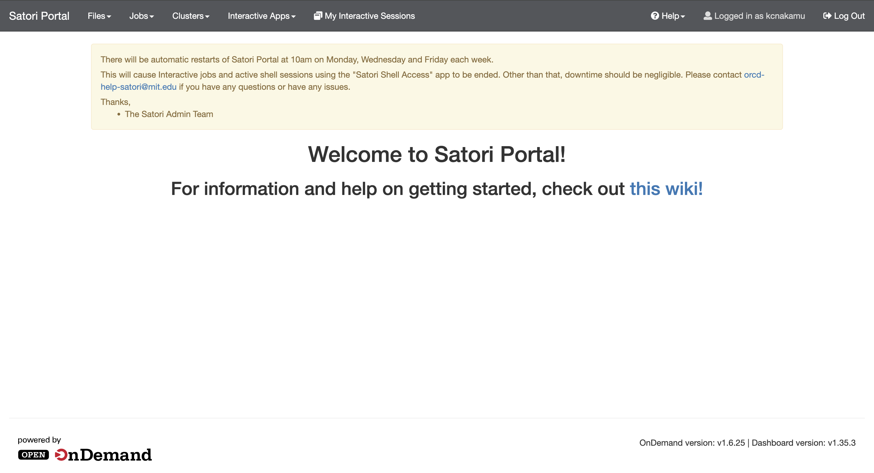 Satori OnDemand Page